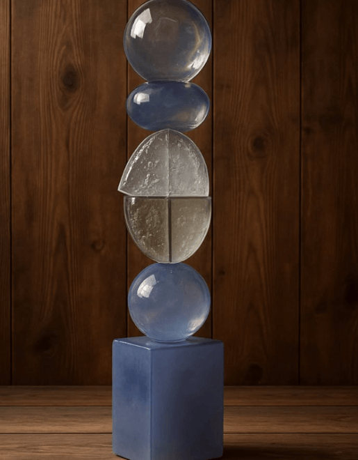 Stacked resin sculpture